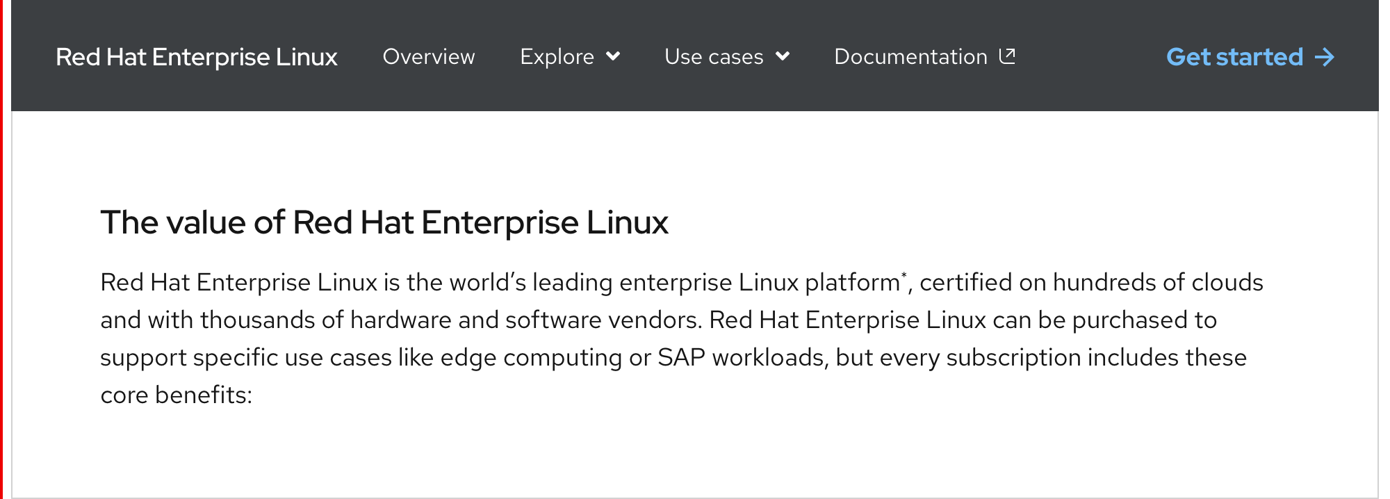Secondary navigation - best practice 2
