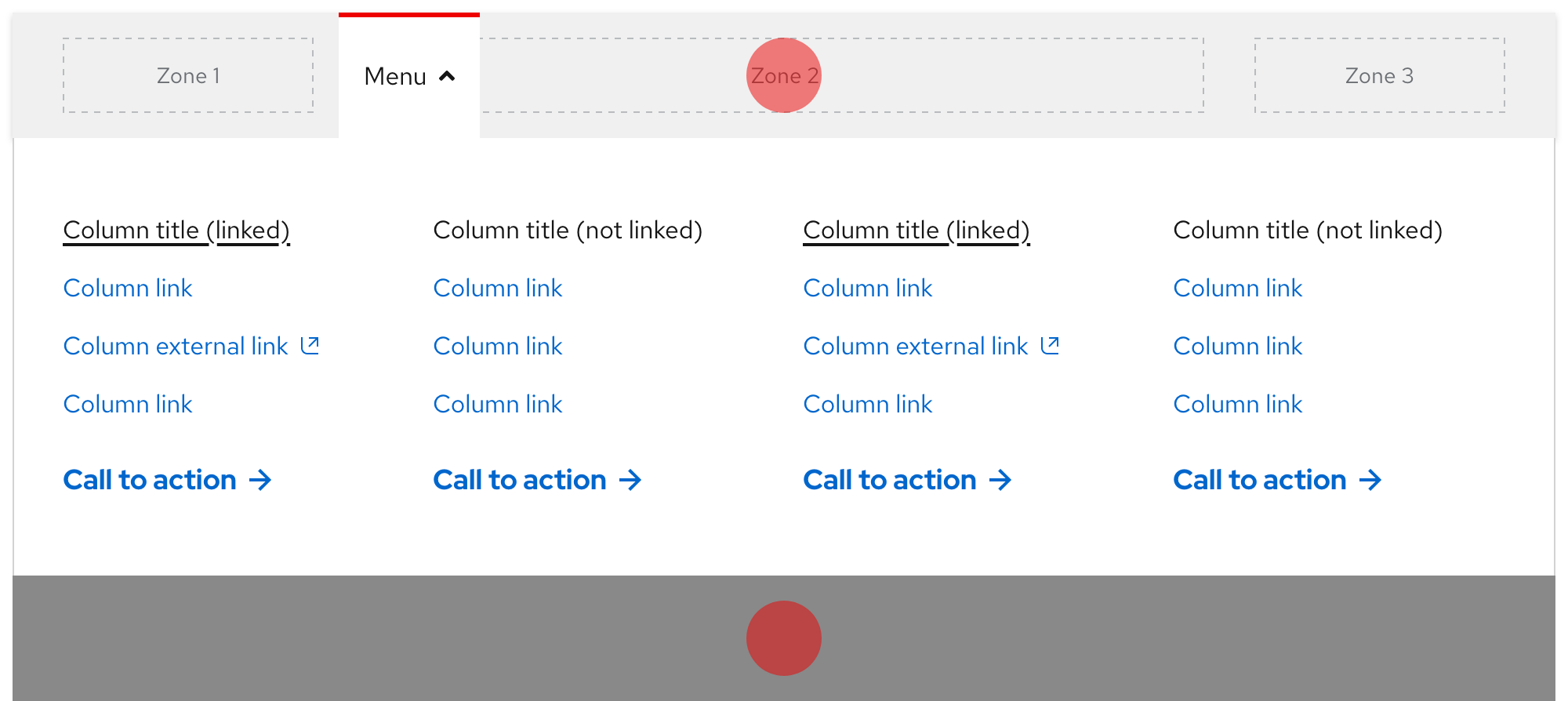 Secondary navigation - collapsing the expandable tray