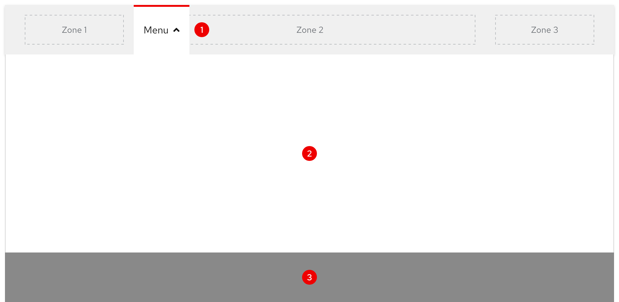 Secondary navigation - expandable tray (desktop)