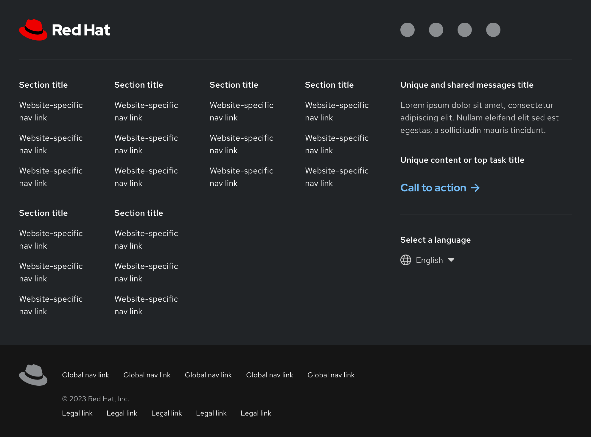 Footer component behavior - columns