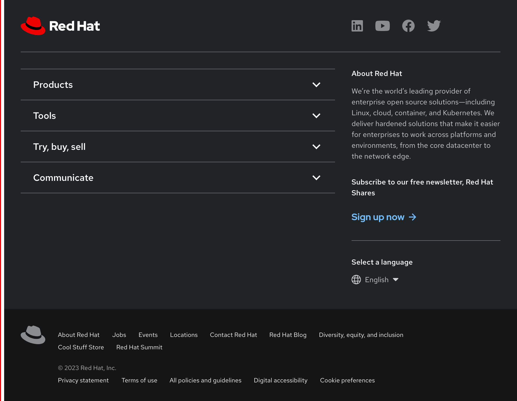 Footer component best practice - using an accordion