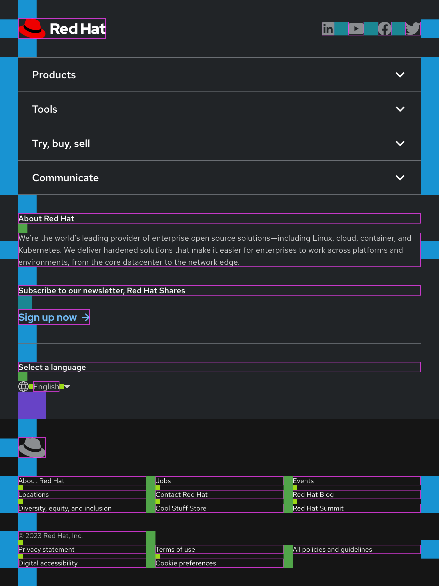 Footer component spacing on small screens